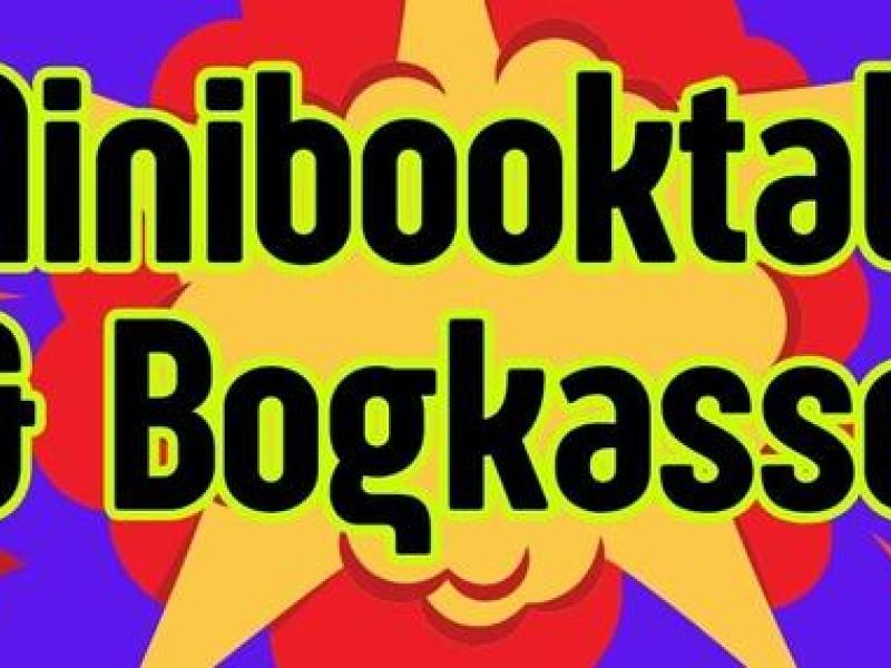 Billede med teksten Minibooktalk og bogkasse